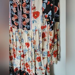 Patrons of peace asymmetrical multicolor floral dress